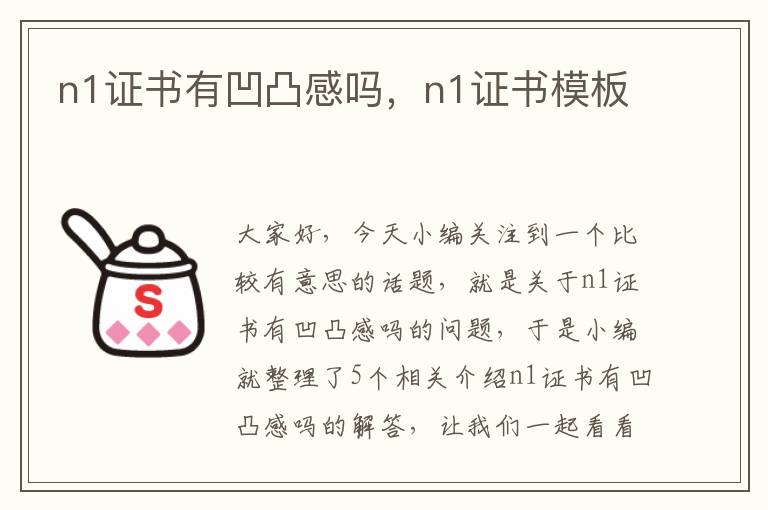 n1证书有凹凸感吗，n1证书模板