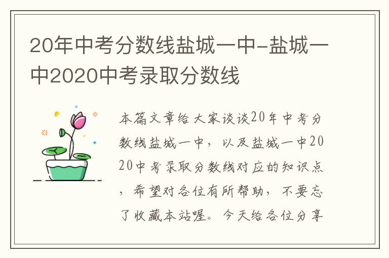 20年中考分数线盐城一中-盐城一中2020中考录取分数线