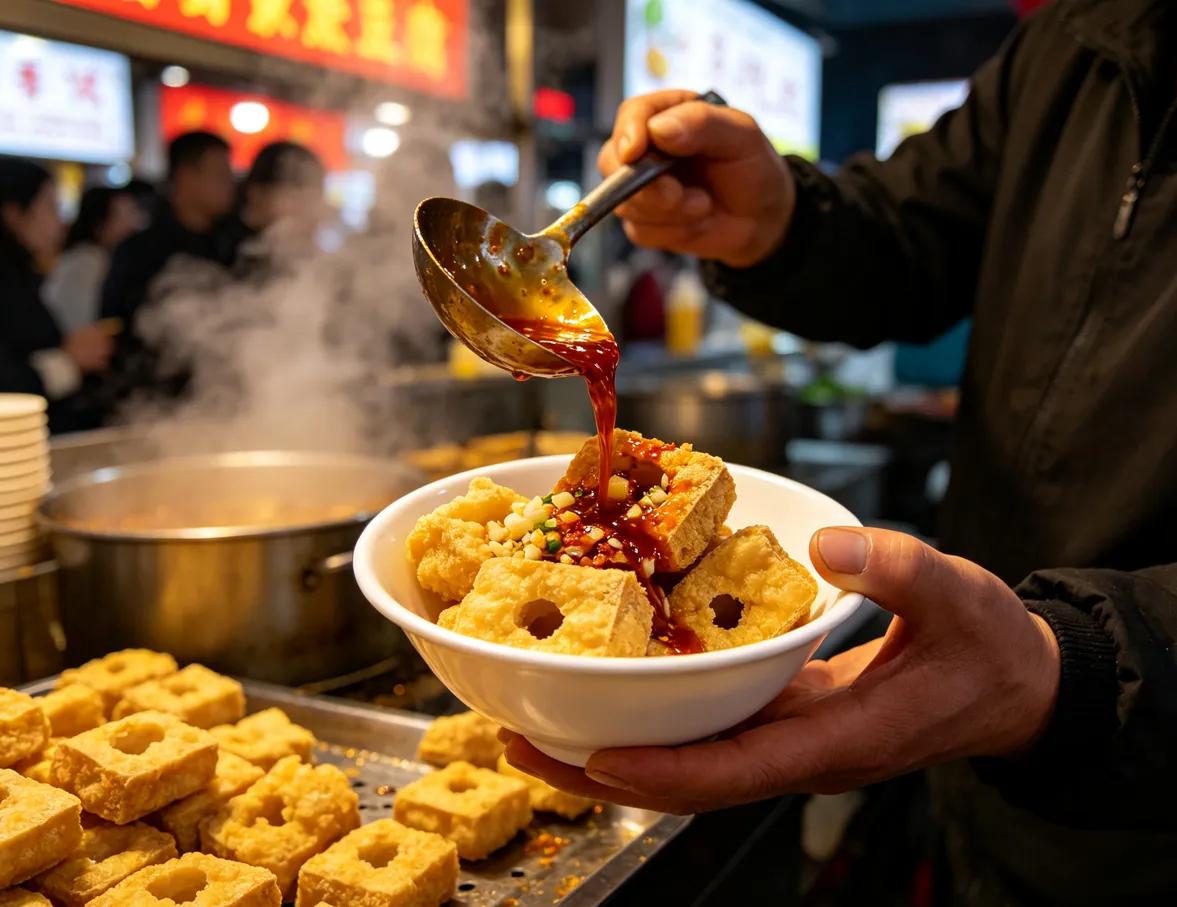 冰淇淋臭豆腐口感反差_云南做黑暗料理的网红有哪些人呢,_夜市特色小吃